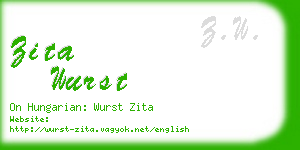 zita wurst business card